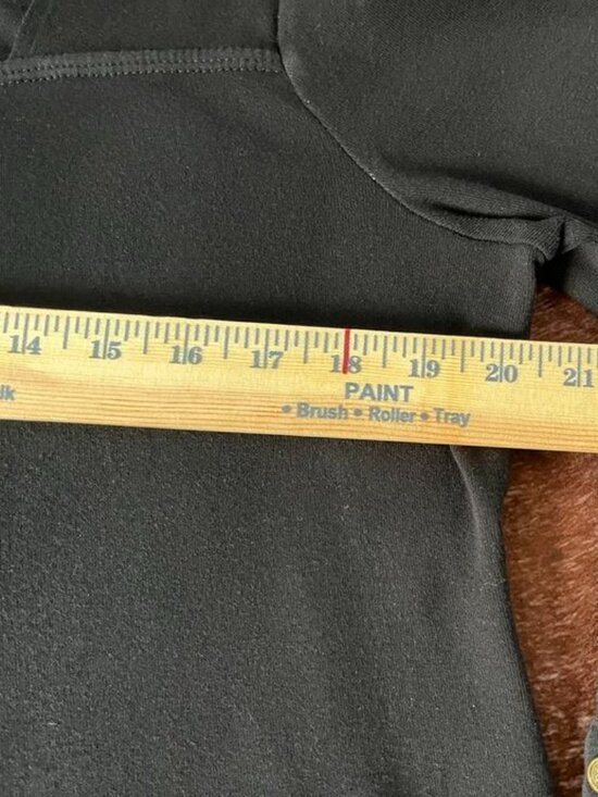 Anne Klein Sport Square Neck 3/4 Sleeve Stretch Knit Top Black Women’s L - Picture 11 of 13